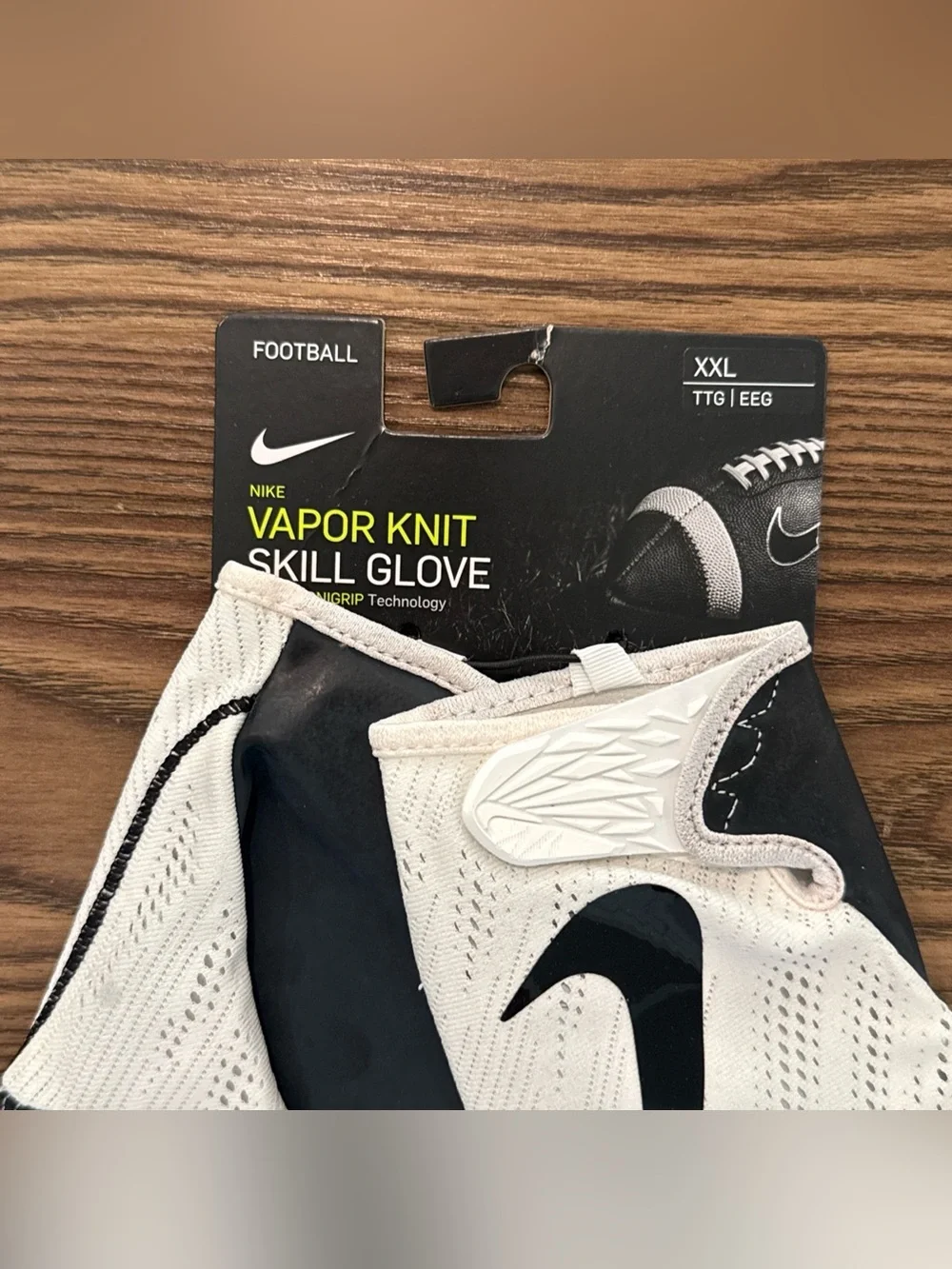 Size 2XL Nike Vapor Knit 2.0 FG CLG - Hydragrip Receiver Gloves White PGF551